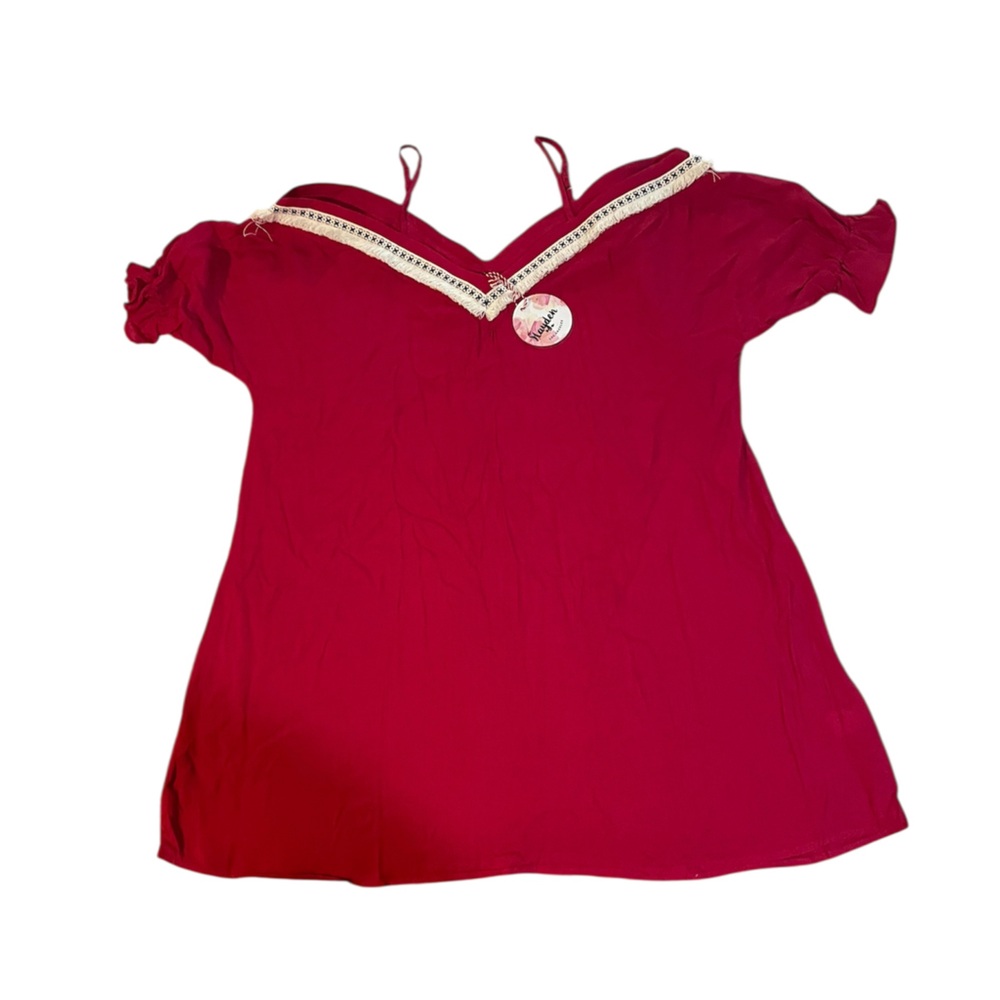 Hayden Red Mini Dress with White Trim